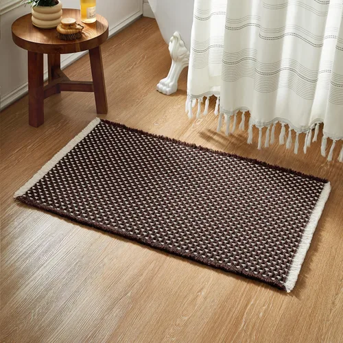Miniatura 30 de TYUU Tapete de baño estilo gofre, tapete de baño bohemio, antideslizante, lavable, súper absorbente, de secado rápido, bonito tapete de baño