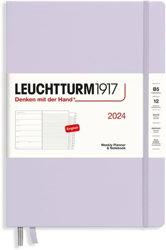 Miniatura 8 de LEUCHTTURM1917 - Agenda semanal y cuaderno 2024 con folleto adicional, tapa dura, composición (B5), verde (1 de enero - 31 de diciembre de 2024)