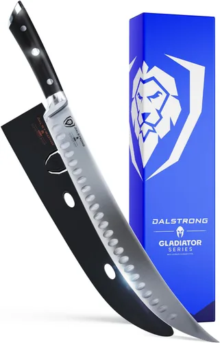 Miniatura 8 de Dalstrong - Cuchillo cimitarra de carnicero, 10 pulgadas, serie Gladiador, acero alemán forjado HC, funda incluida, certificado NSF