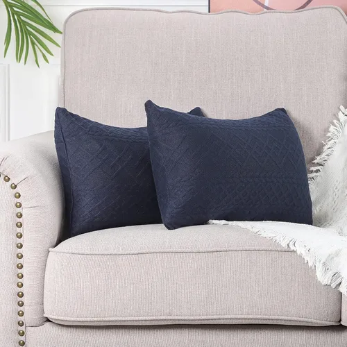 Miniatura 2 de Yaertun Paquete de 2 fundas de almohada decorativas súper suaves, fundas de almohada cuadradas para sofá, dormitorio o automóvil, diseño moderno