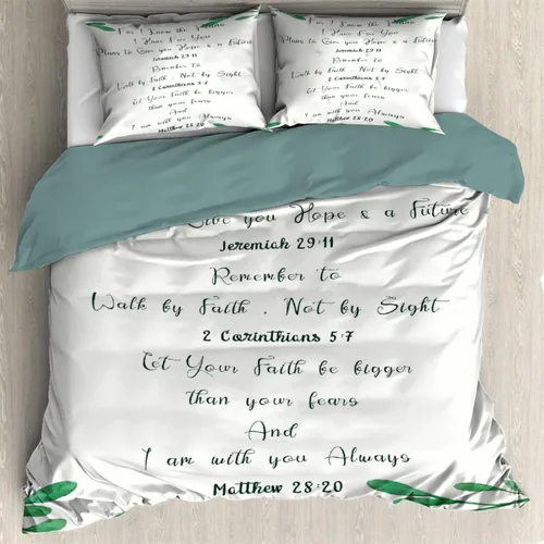 Miniatura 8 de 1 juego de funda de edredón de 3 piezas de Corinthians Love is Scripture de 68 x 87 pulgadas, ultrasuave y transpirable