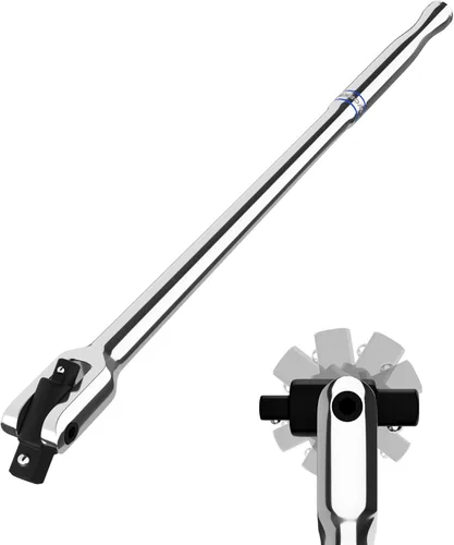 Miniatura 10 de WORKPRO Barra disyuntora de doble unidad, accionamiento de 3/8 pulgadas y 1/2 pulgadas, barras rompedoras resistentes, 24 pulgadas de longitud