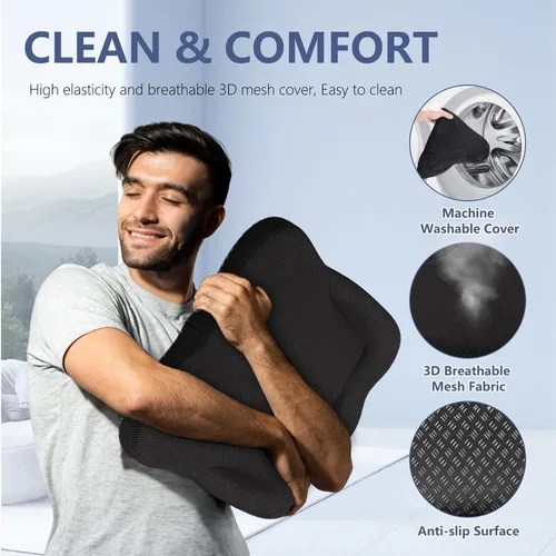Miniatura 6 de Cojín de asiento más grueso para silla de oficina, gran cojín de asiento de gel para largas sesiones de sentado, soporte para alivio del dolor