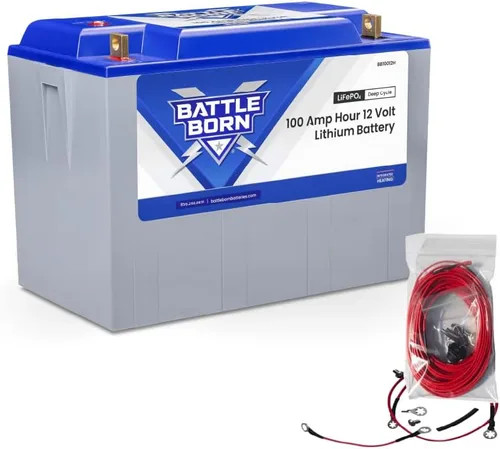 100Ah 12V Batería de litio-ion (LiFePO4) con calefacción para RV, marina, solar y fuera de la red - Tecnología de calefacción integrada - BMS