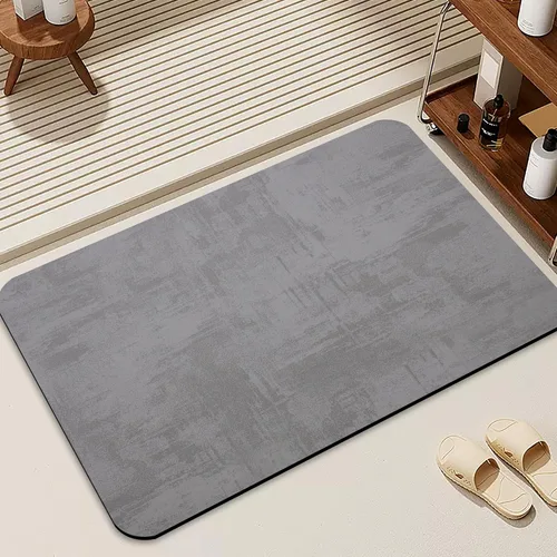 Miniatura 13 de Alfombras de baño de punto gofre, estilo bohemio, súper absorbente, antideslizante, lavable, ultra suave, con parte trasera de goma, tapetes de baño