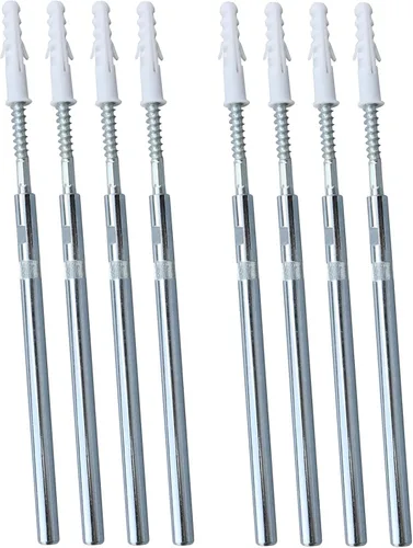 Miniatura 7 de MY MIRONEY 8 piezas de soporte flotante para estante flotante, soporte invisible, soporte de metal ciego para soportes de pared ocultos, 0.39 x 6.5