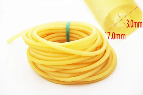 Miniatura 2 de Tubo de látex de goma ámbar 10M 0.276 in OD 0.118 in ID ELASTICA tubo de goma elástica de repuesto 3070, puede tener una articulación, no continua