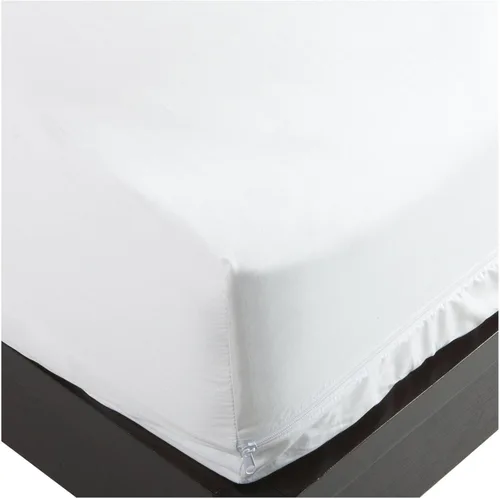 Allersoft - Protector de colchón para control de alergias y ácaros, 100% algodón, Algodón, Blanco, Completo