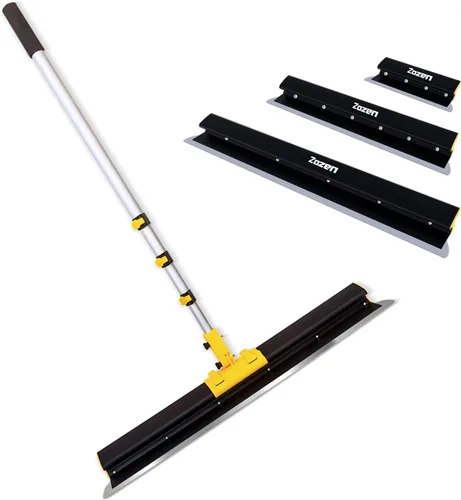 Juego de cuchilla para desnatar paneles de yeso Zozen con mango de extensión, todo el cuerpo hecho de aleación de aluminio, cuchilla de desnatar de