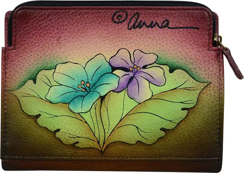 Miniatura 2 de Anna By Anuschka Cartera de mano de cuero genuino pintada a mano para mujer