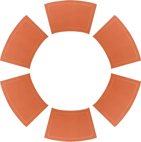 Miniatura 7 de uxcell Juego de 6 manteles individuales redondos de piel sintética con cuña, resistentes al calor, se limpia con un paño, 20 x 12 pulgadas