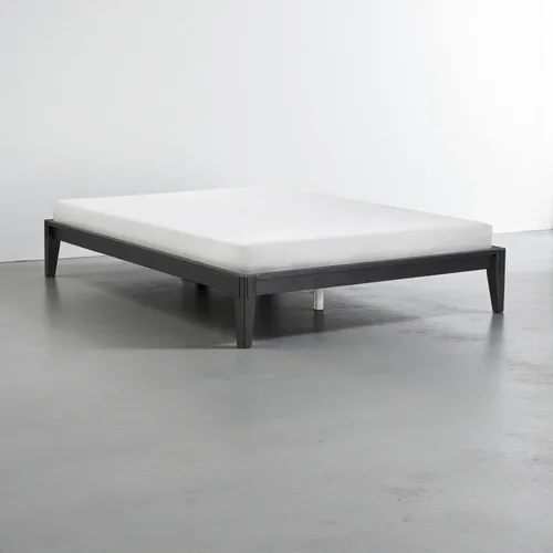 Miniatura 8 de NTC Bastidores de cama Sapa con cabecero y sin cabecero (sin cabecero, negro quemado, matrimonial)