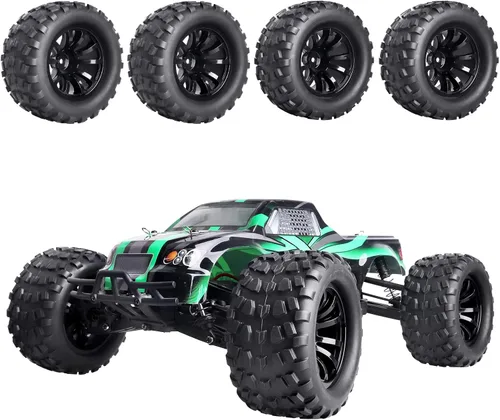 Miniatura 7 de Hobbypark Ruedas y neumáticos hexagonales para camión RC de 2.8 0.472 in para escala 1/10 Traxxas Stampede VXL Hoss 4x4 Redcat Volcano Epx Pro S30