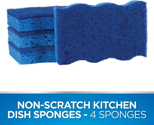 Miniatura 2 de Dawn Esponjas de cocina antiarañazos, color azul (paquete de 4)