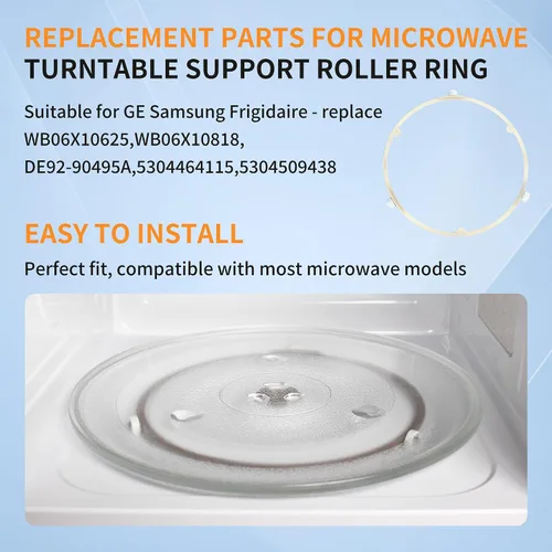 Miniatura 3 de 1 paquete de 5304509438 WB06X10818 - Anillo giratorio de microondas de 8.5 pulgadas, pieza de repuesto para GE, Samsung, Frigidaire, repuesto