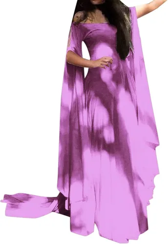 FRMUIC Vestido de hada renacentista para mujer, disfraz irlandés medieval, vestido sexy de Halloween, vestido victoriano con hombros descubiertos