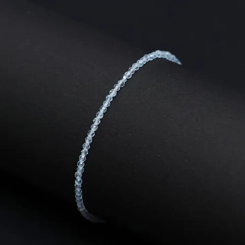 Miniatura 21 de Gempires - Pulseras de cuentas de piedras preciosas hechas a mano, ligeras, de cristal, para uso diario, hipoalergénicas, de 8 pulgadas, chapadas