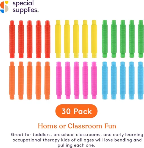 Miniatura 2 de Special Supplies Divertidos tubos de tracción y estiramiento para niños, juguete para reventar, doblar, construir y conectar, proporciona juego