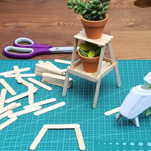 Miniatura 7 de WISYOK 450 palitos de manualidades de 2.5 pulgadas, palitos de madera para manualidades en el hogar y la escuela, ideales para artes y trabajos