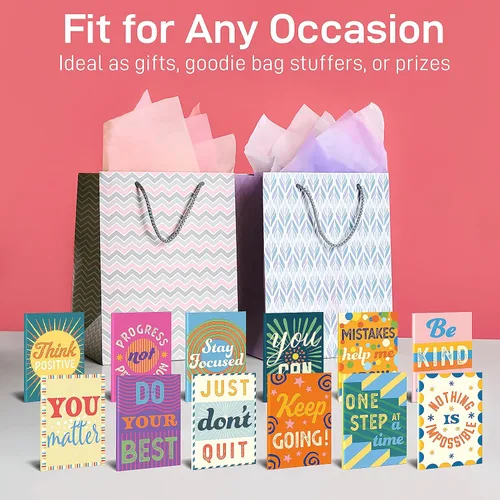Miniatura 7 de S&O - Juego de mini cuadernos motivacionales a granel con 12 mensajes únicos, cuadernos inspiracionales para niños, colección de diarios de bolsillo