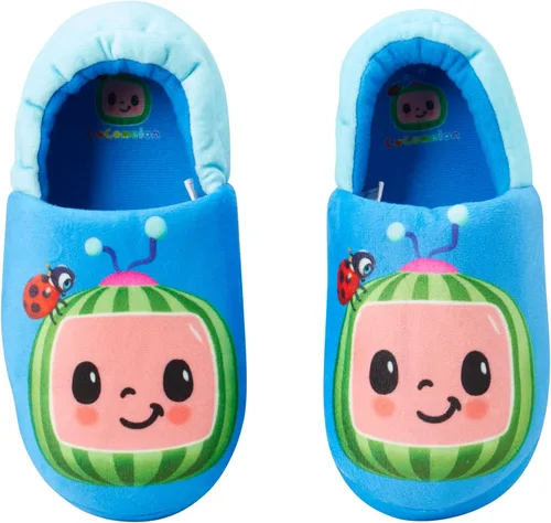 Cocomelon Pantuflas unisex para niños y niñas mocasines de felpa sin cordones niño pequeñoniño pequeño