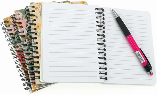 Miniatura 7 de ALIMITOPIA Paquete de 4 Cuadernos en Espiral A6, Diario de Cuaderno con Espiral de Alambre Rayado para Bocetos, Bloc de Notas, Diario, Planificador