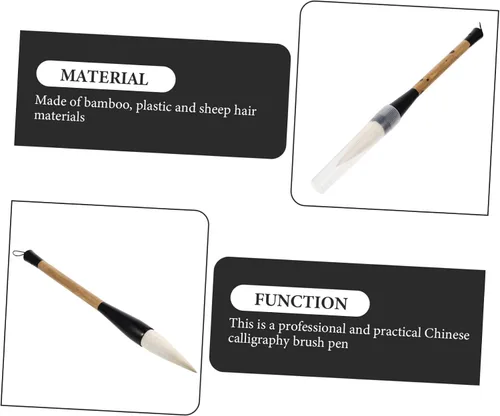 Miniatura 8 de EXCEART 3 unids cepillo de bambú herramienta multiusos herramientas japonesas cubiertas accesorios Mutitool arte chino escritura suministro