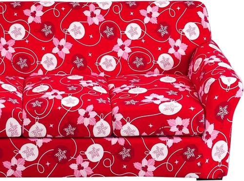 Miniatura 10 de Fundas elásticas para sofá de 1/2/3 cojines, funda estampada con fundas de cojín de asiento separadas, fundas de sofá lavables, protector de muebles