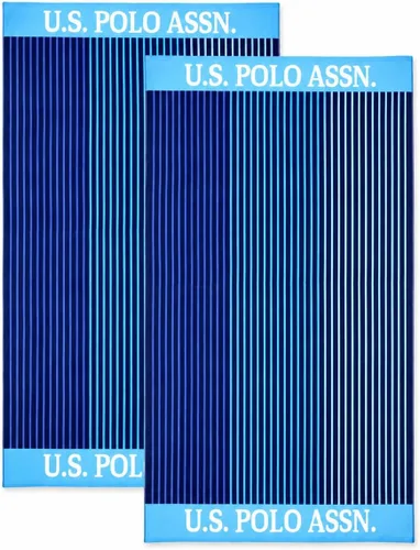Miniatura 9 de U.S. Polo Assn. Toalla de playa de gran tamaño (40 x 70 pulgadas), diseño náutico a rayas, de lujo, algodón de felpa de calidad de hotel para baño