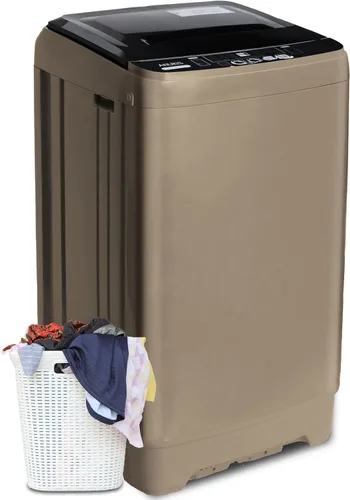 Miniatura 8 de Anukis Lavadora totalmente automática, capacidad de 13 libras, lavadora compacta con bomba de drenaje, 10 programas de lavado y 8 niveles de agua