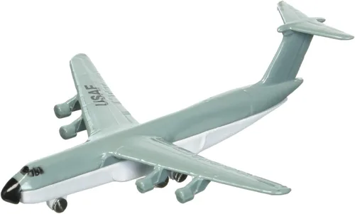 Miniatura 3 de Hot Wings Planes C-5 Galaxy con pista conectable plano fundido a presión, verde