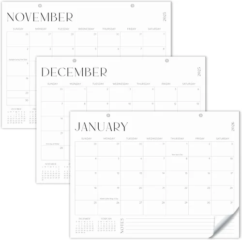 Miniatura 5 de Calendario de escritorio estético 2026, desde junio de 2025 hasta diciembre de 2026, calendario minimalista grande de escritorio/pared 2025-2026
