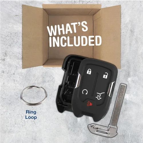 Miniatura 3 de KeylessOption Funda para llavero de repuesto para Chevrolet Chevy Silverado Suburban Tahoe GMC Yukon 2015, 2016, 2017, 2018, 2019, 2020, 2021, One