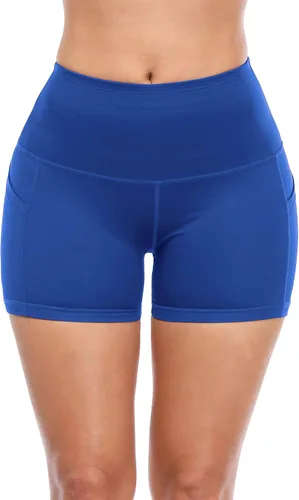 Miniatura 3 de CADMUS - Pantalones cortos deportivos de tiro alto para mujer, para yoga, acondicionamiento físico y correr, con bolsillos profundos