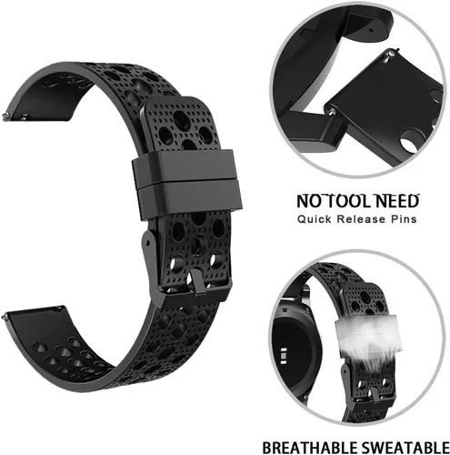 Miniatura 5 de Correa de repuesto compatible con Polar Smartwatch Band de 0.787 pulgadas y 0.866 pulgadas, correa deportiva con hebilla de metal compatible