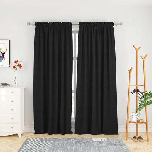 Miniatura 28 de UPOPO Cortinas de Niveles Beige Sobre Fregadero con Textura de Lino para Ventana de Cocina de 16 Pulgadas de Largo Caravana Privacidad Pequeñas