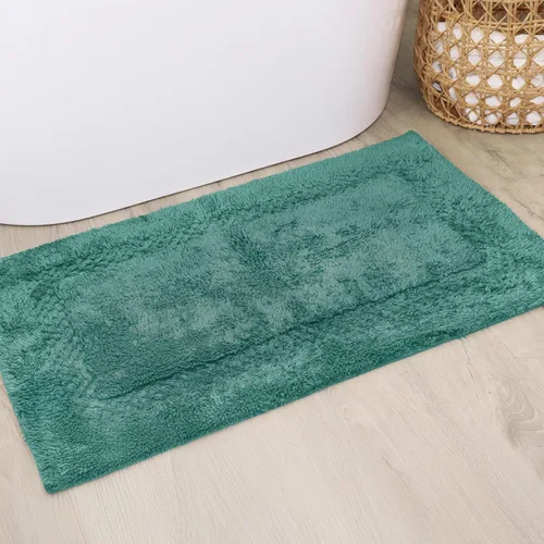 Miniatura 90 de Home Weavers Classy - Juego de alfombras de baño 100 % algodón, decoración de baño, lavable, extrasuave y absorbente, tapete de cocina, juego de Aqua