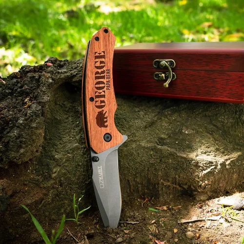Miniatura 4 de Regalos para hombres, cuchillo de bolsillo personalizado para hombres, icono grabado, nombre y texto, 36 iconos y 20 fuentes, regalos para papá
