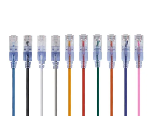 Miniatura 16 de Monoprice Cat6A - Cable de conexión Ethernet de 6 pulgadas, negro, UTP, 30 AWG, 10G, cable de cobre puro desnudo, sin enganche, RJ45, serie SlimRun