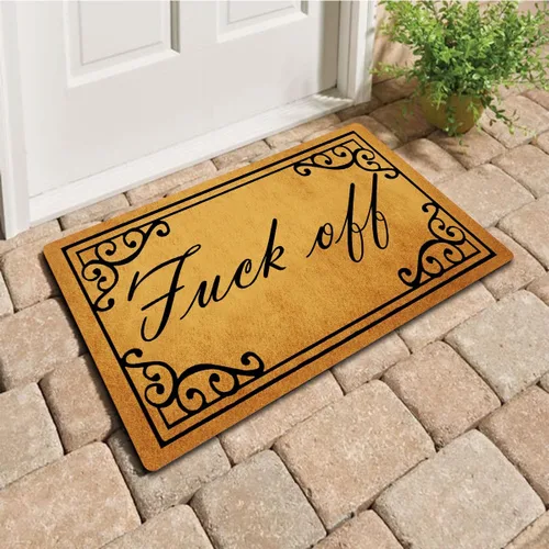 Miniatura 12 de Divertida alfombra de bienvenida para porche delantero con parte trasera de goma, 30 pulgadas de largo x 18 pulgadas de ancho, tapete personalizado
