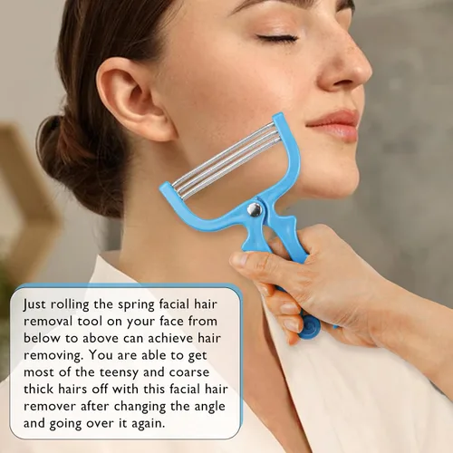 Miniatura 5 de Depilador facial de cejas de primavera 3 piezas (azul)