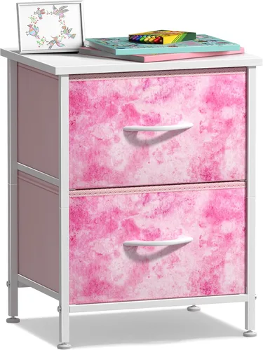 Miniatura 19 de Sorbus - Mesita de noche con 2 cajones - Muebles de noche para niños, mesa auxiliar, mesita de noche - Estructura de acero, tablero de madera