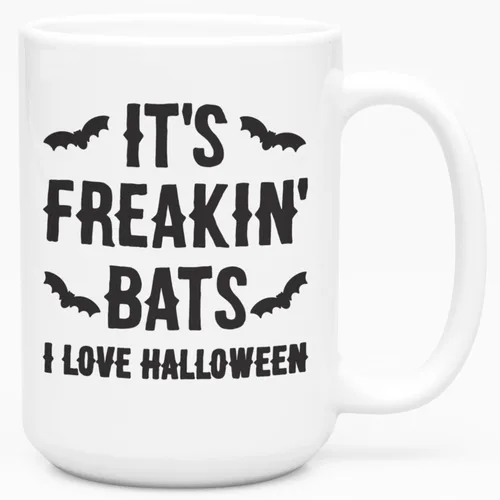 Miniatura 149 de LookHUMAN Taza de Café de Halloween – Halloween Is Meowgical Tazas, Taza de Café Espeluznante Idea de Regalos de Taza, 15 Onzas 10-Blanco