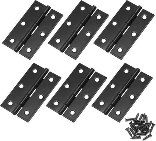 Miniatura 35 de Murtenze Paquete de 12 Bisagras de Puerta de 2.5 Pulgadas, Bisagras de Armario, Bisagras de Bronce Rojo, Bisagras de Cojinete de Bola, Bisagras