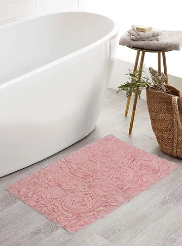 Miniatura 119 de Home Weavers Bell Flower Collection - Tapetes de baño copetudos 100 % algodón, extrasuaves y absorbentes, antideslizantes, lavables a máquina, lino
