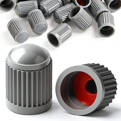 Miniatura 11 de 30 piezas de tapas de vástago de válvula de neumático TPMS, tapas de vástago de válvula de rueda de plástico negro para TR20008 TPMS, tapas