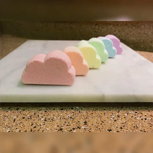 Miniatura 6 de Fewo Paquete de 2 moldes de silicona para magdalenas de nube, moldes de silicona para gelatina, jabón, cera de crayón, molde de bomba de baño