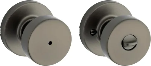 Miniatura 22 de Kwikset Pismo - Pomo de puerta redondo simulado, manija de un solo lado para armarios, puertas dobles francesas y despensa, pomo de puerta