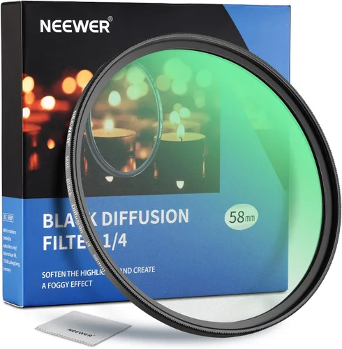 Miniatura 12 de NEEWER Difusión negra de 3.031 in, 1 filtro, filtro de efecto cinematográfico de ensueño, ultra delgado, repelente al agua, resistente a