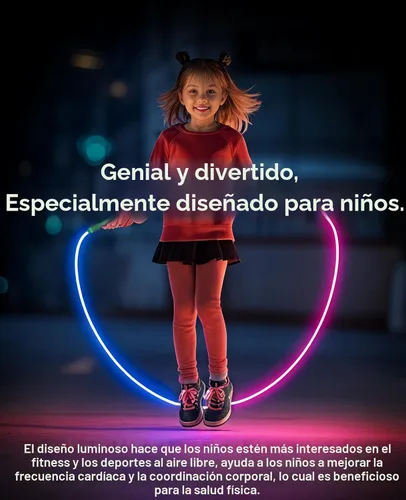 Miniatura 3 de LED Light Up Jump Rope for Kids and Adult, Adjustable Glowing Skipping Rope for Boys and Girls, Colorful Luminous Jumping Rope for Fitness and Rosa